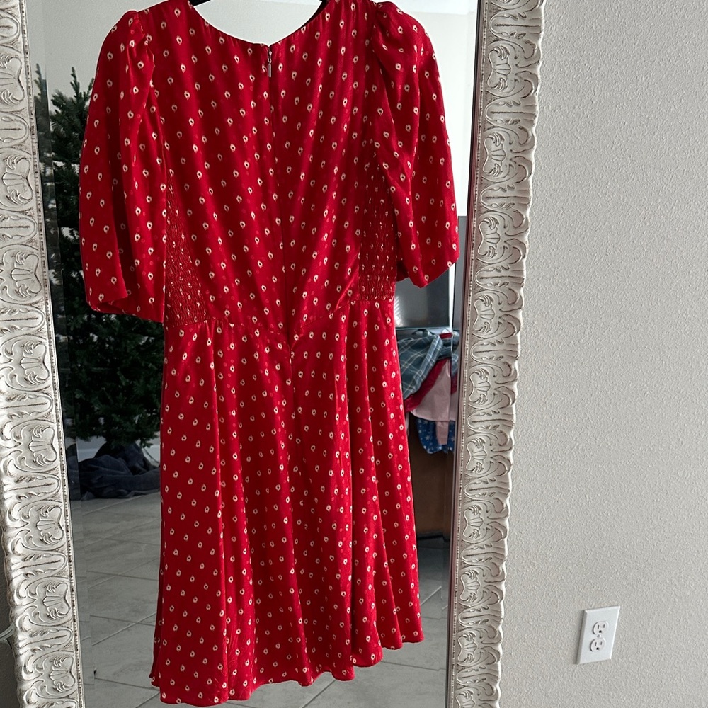 Rebecca Taylor Red and White Patterned Dress - Picture 5 of 5